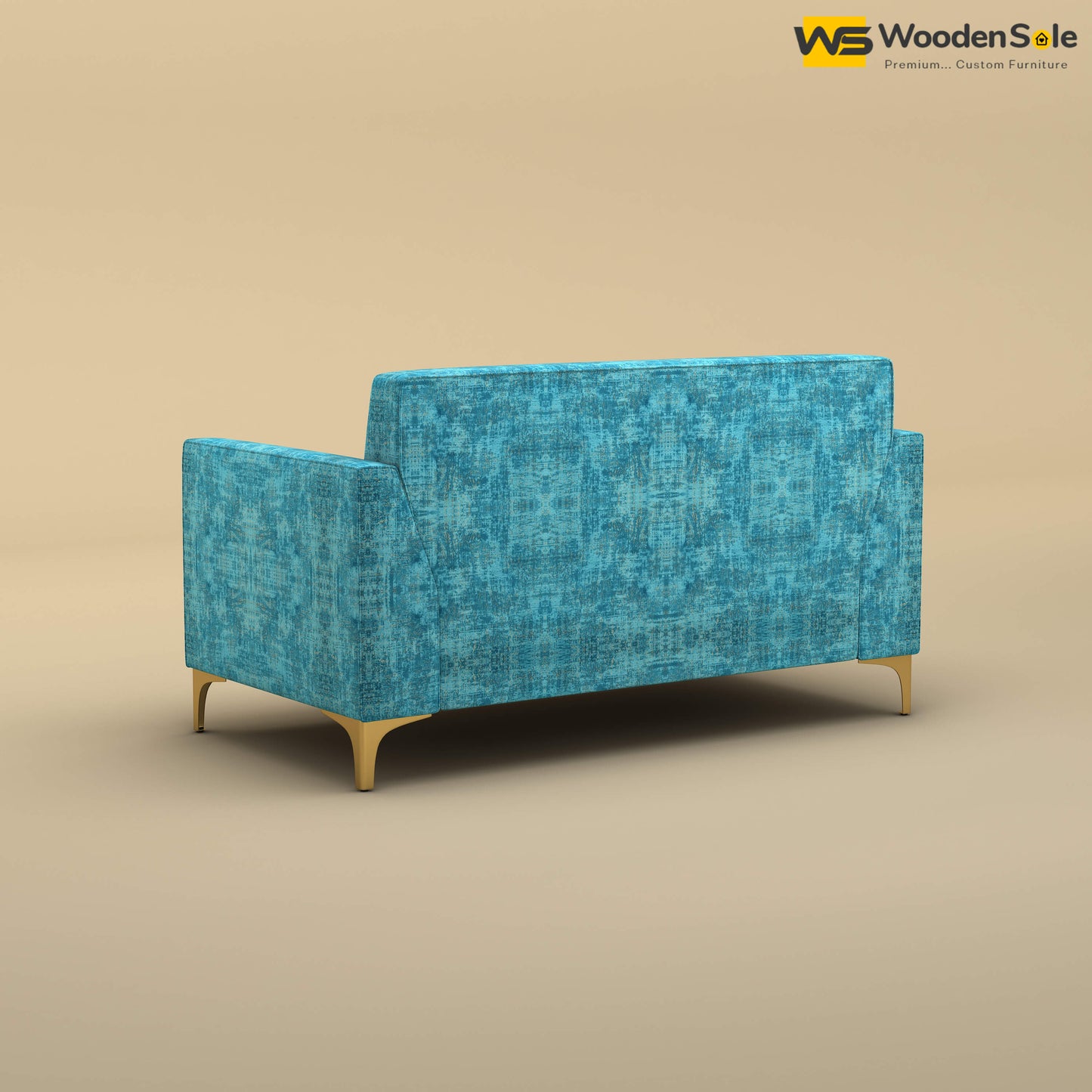 Nayobi 2 Seater Sofa (Cotton, Teal Blue)
