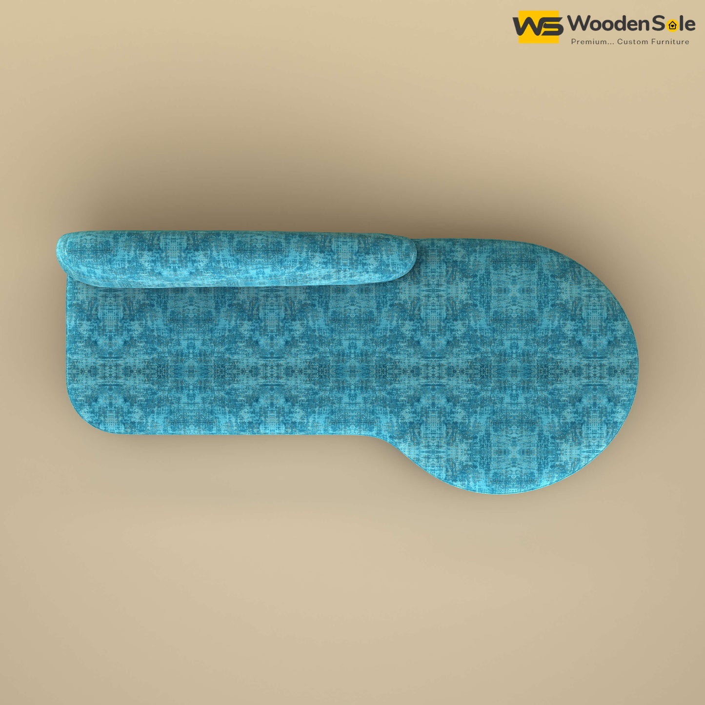 Pablo Premium Design Couch Sofa (Cotton, Teal Blue)