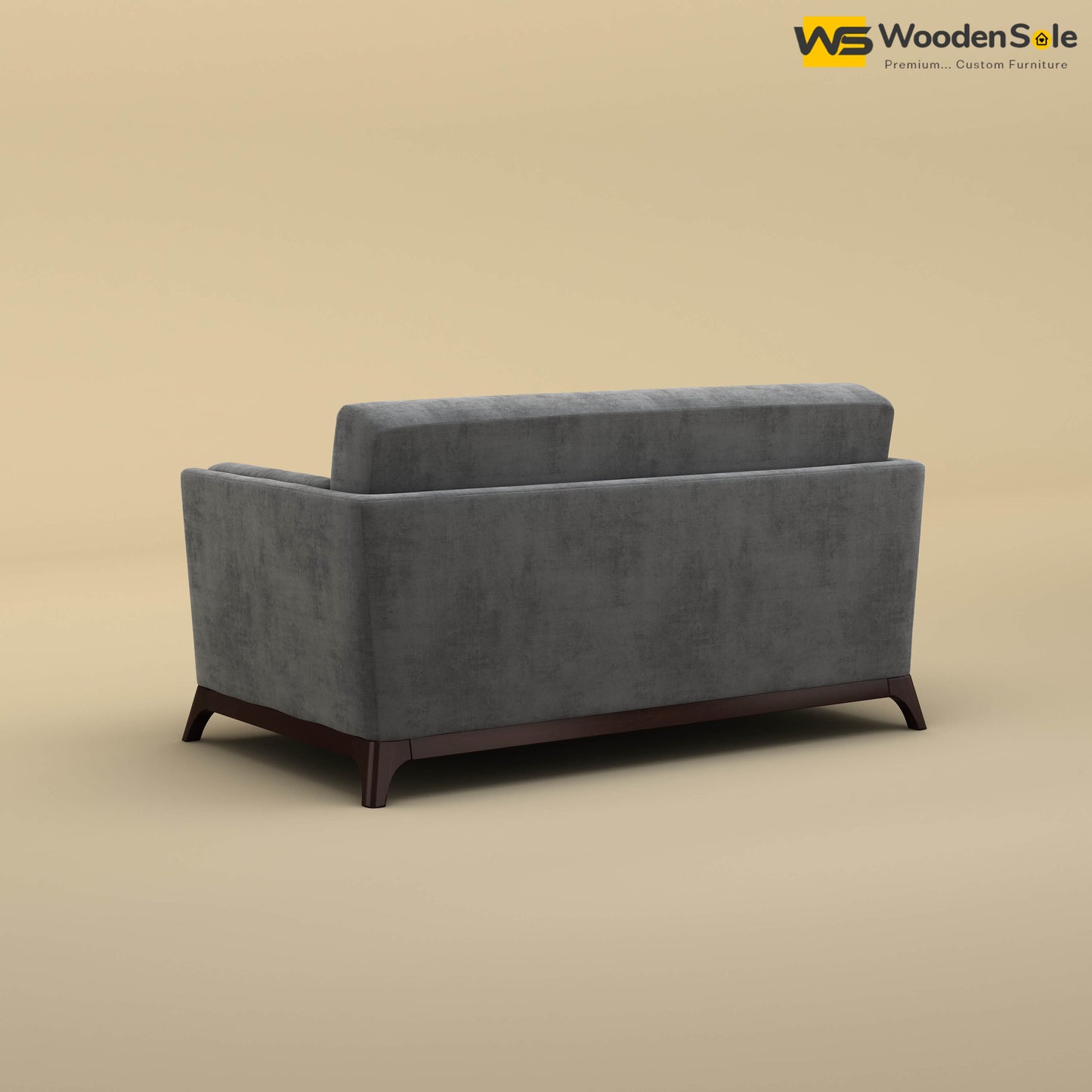 Bruno 2 Seater Sofa (Velvet, Charcoal Gray)