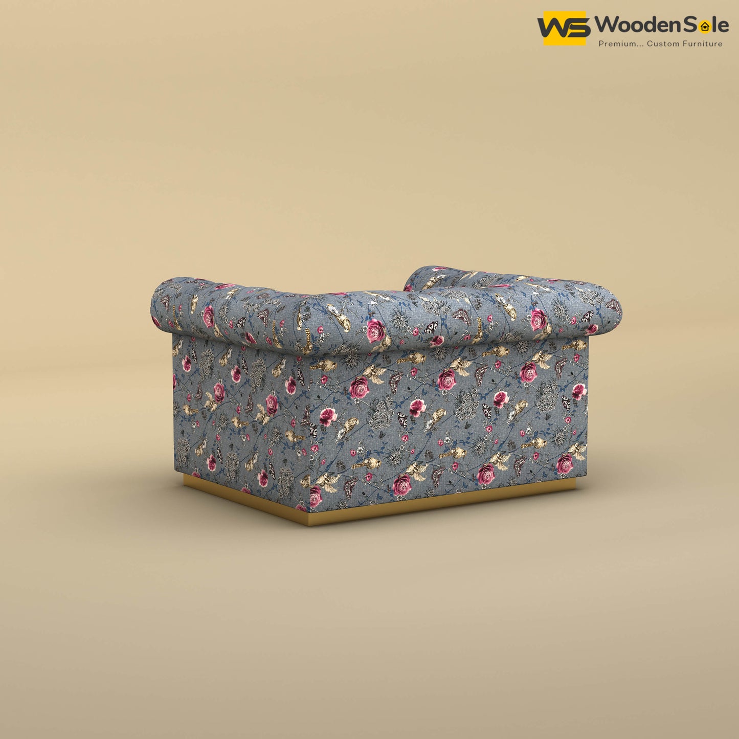 Morrison 1 Seater Fabric Sofa (Cotton, Floral Printed)