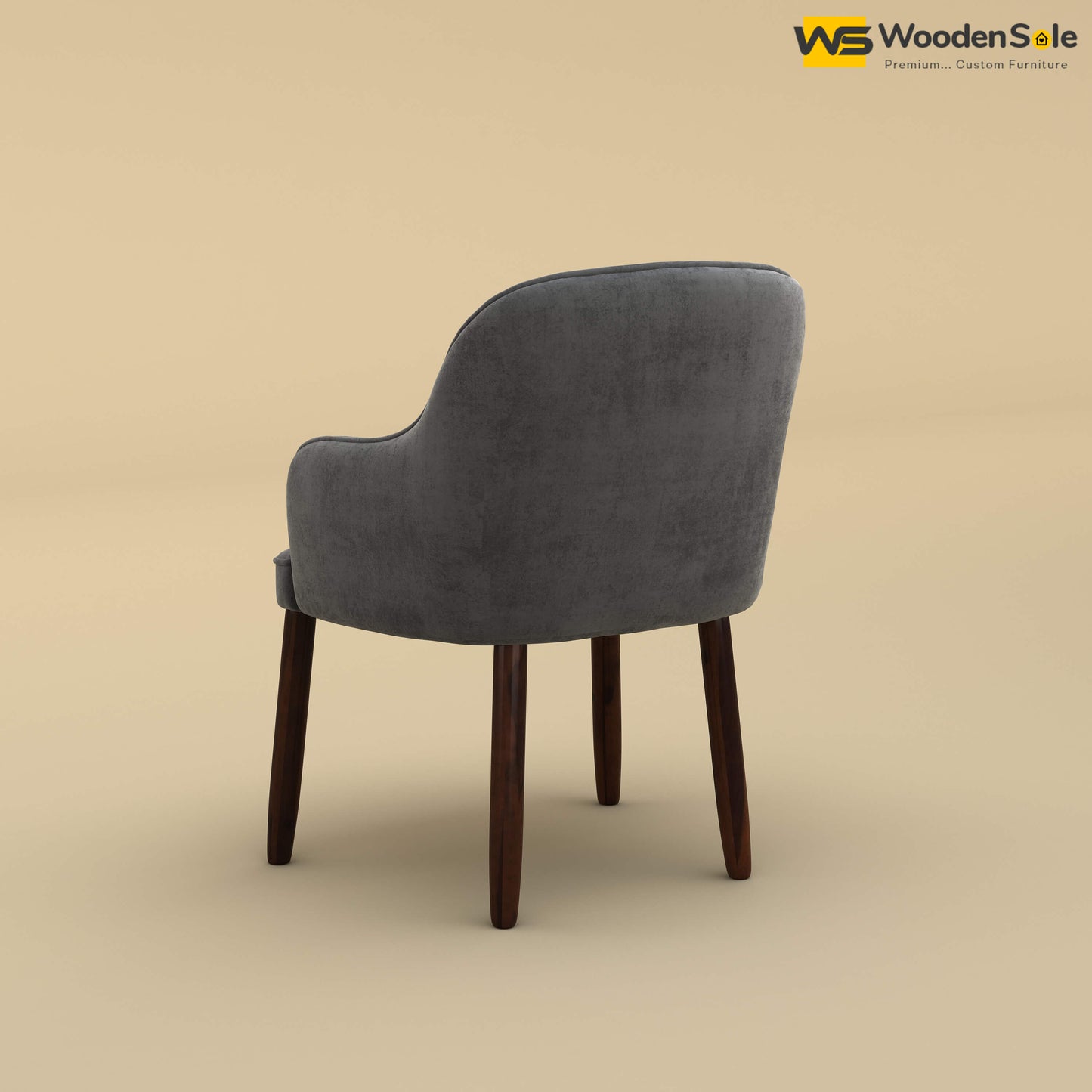 Madrid Dining Chair (Velvet, Charcoal Gray)