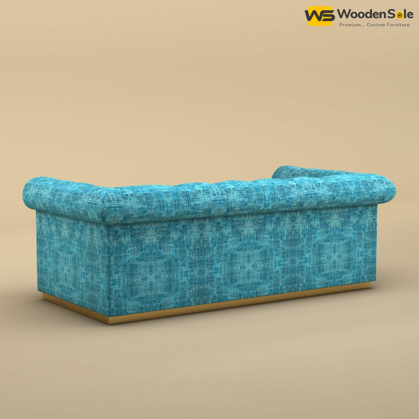Morrison 3 Seater Fabric Sofa (Cotton, Teal Blue)