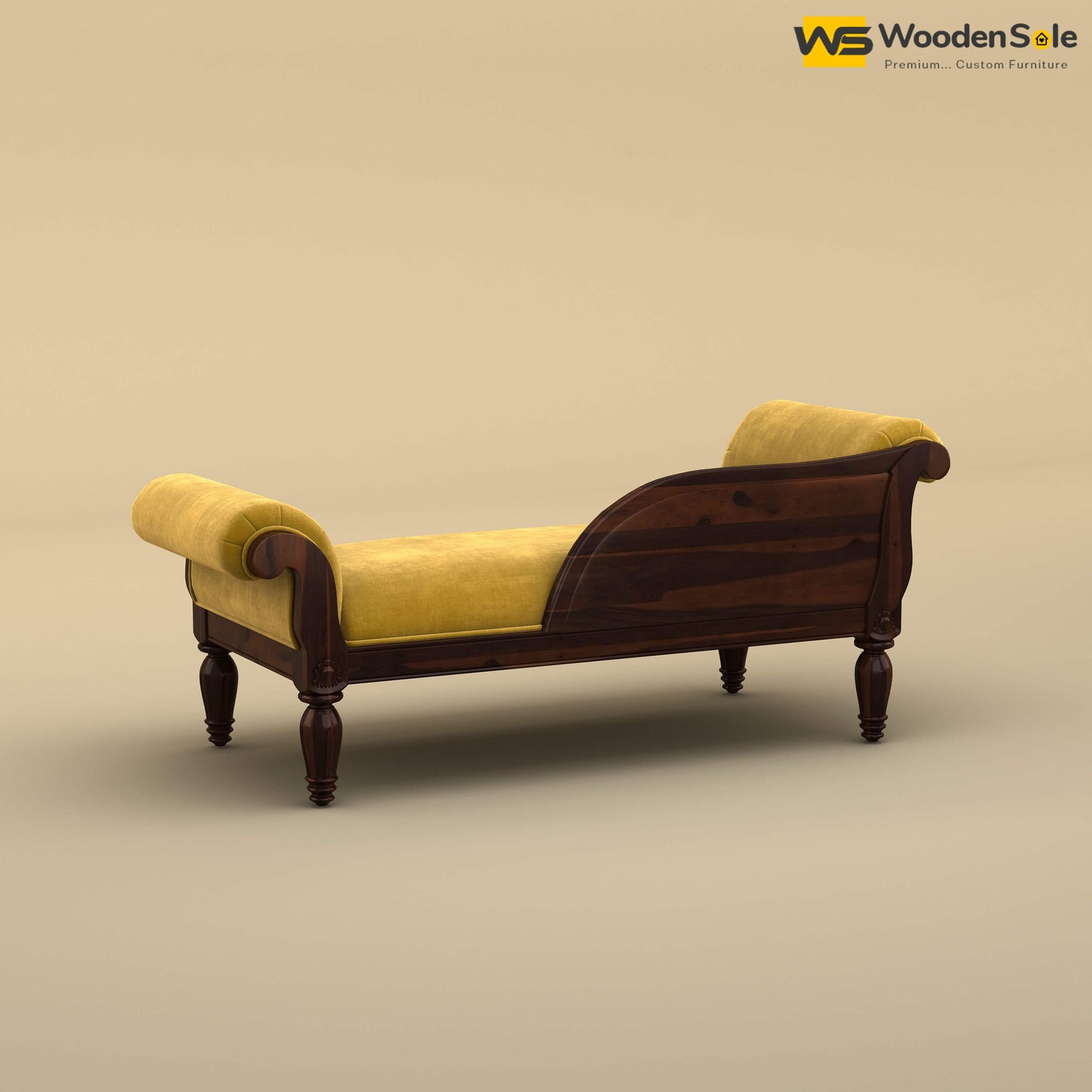 Virat Chaise Lounge (Velvet, Mustard Yellow)