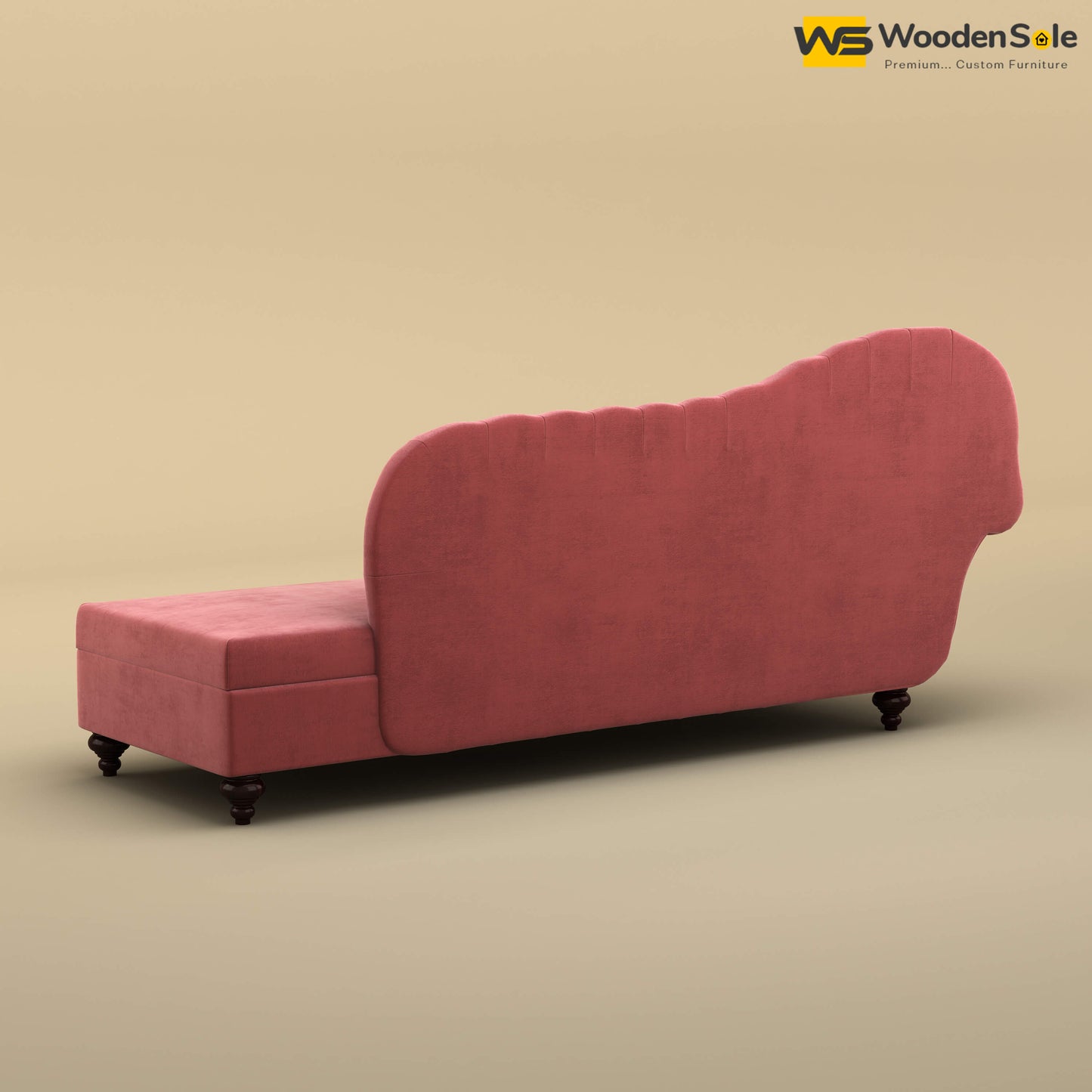 Royal Chaise Lounge (Velvet, Pink)
