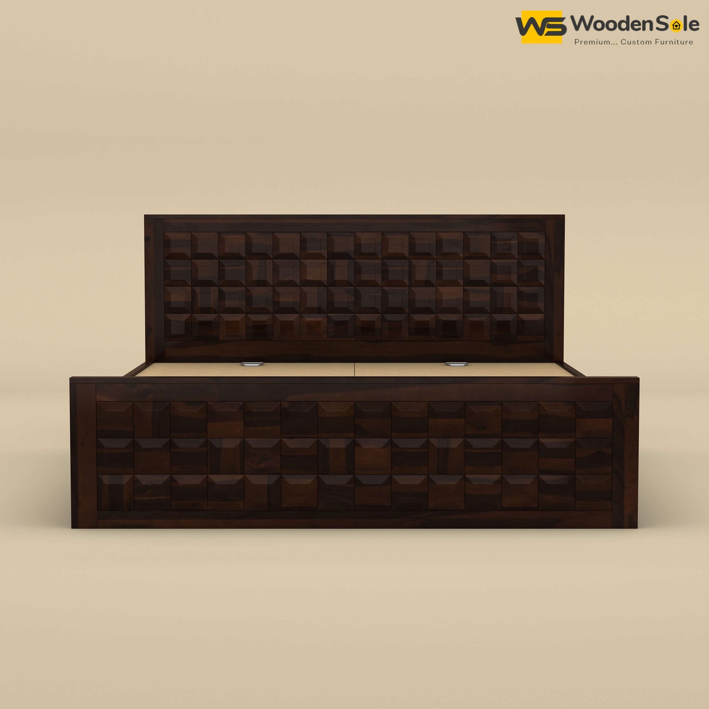 Diamond Without Storage Bed (Walnut Finish)