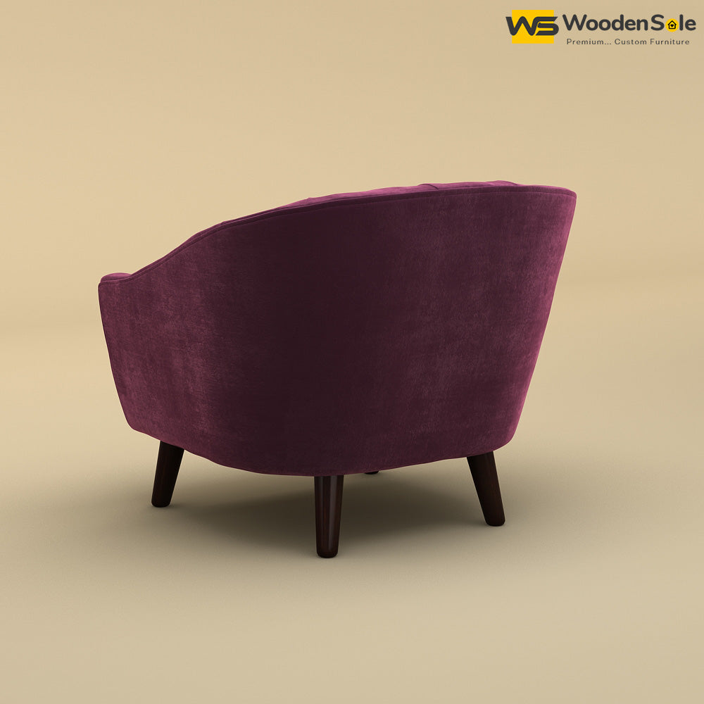 Verona Lounge Chair (Velvet, Dark Purple)