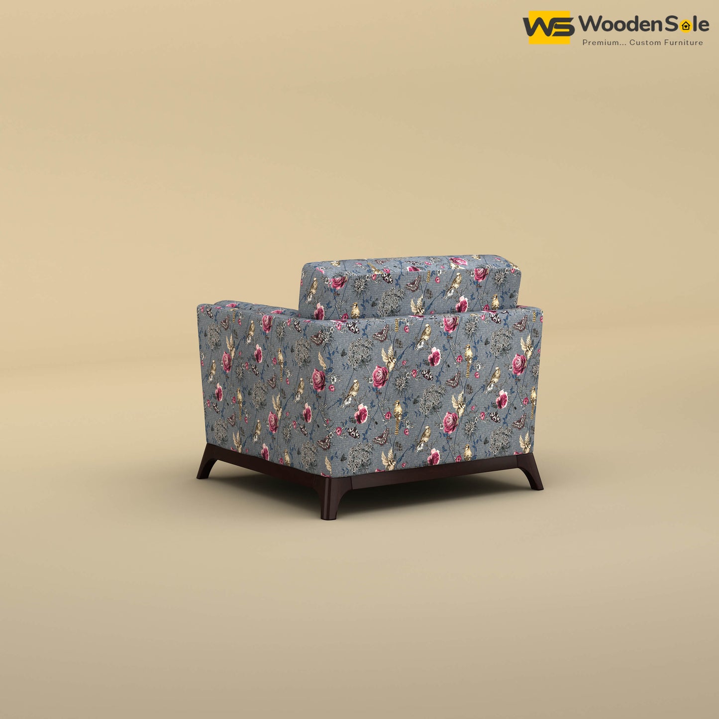 Bruno 1 Seater Sofa (Cotton, Floral Printed)