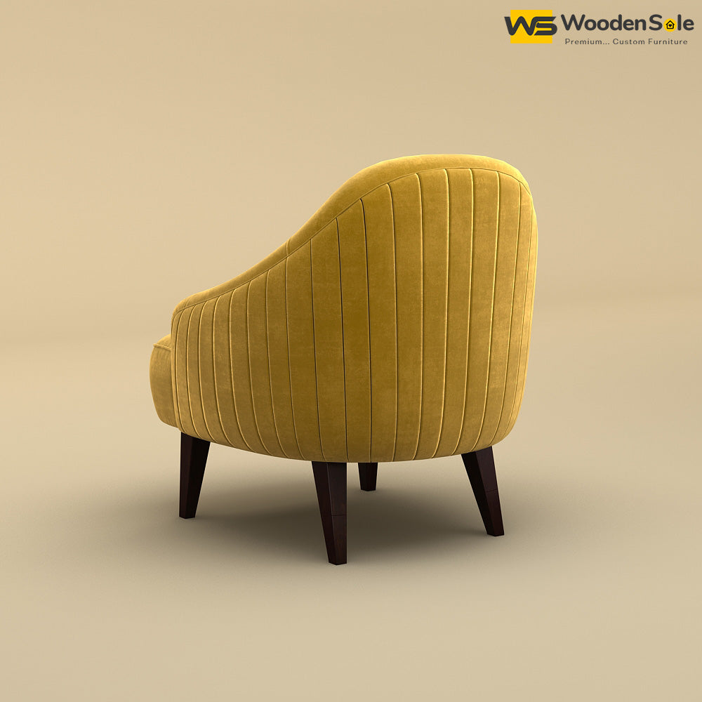Opera Lounge Chair (Velvet, Mustard Yellow)