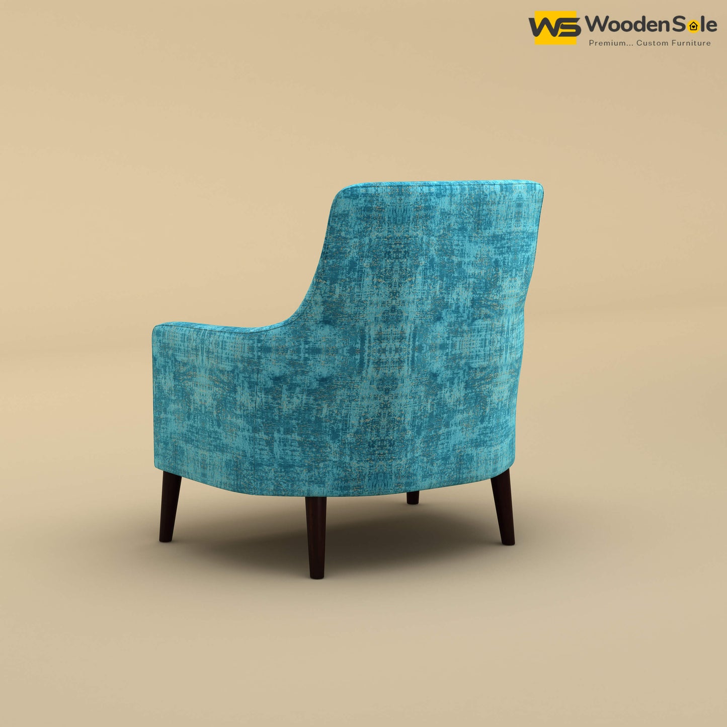 Rubik Lounge Chair (Cotton, Teal Blue)