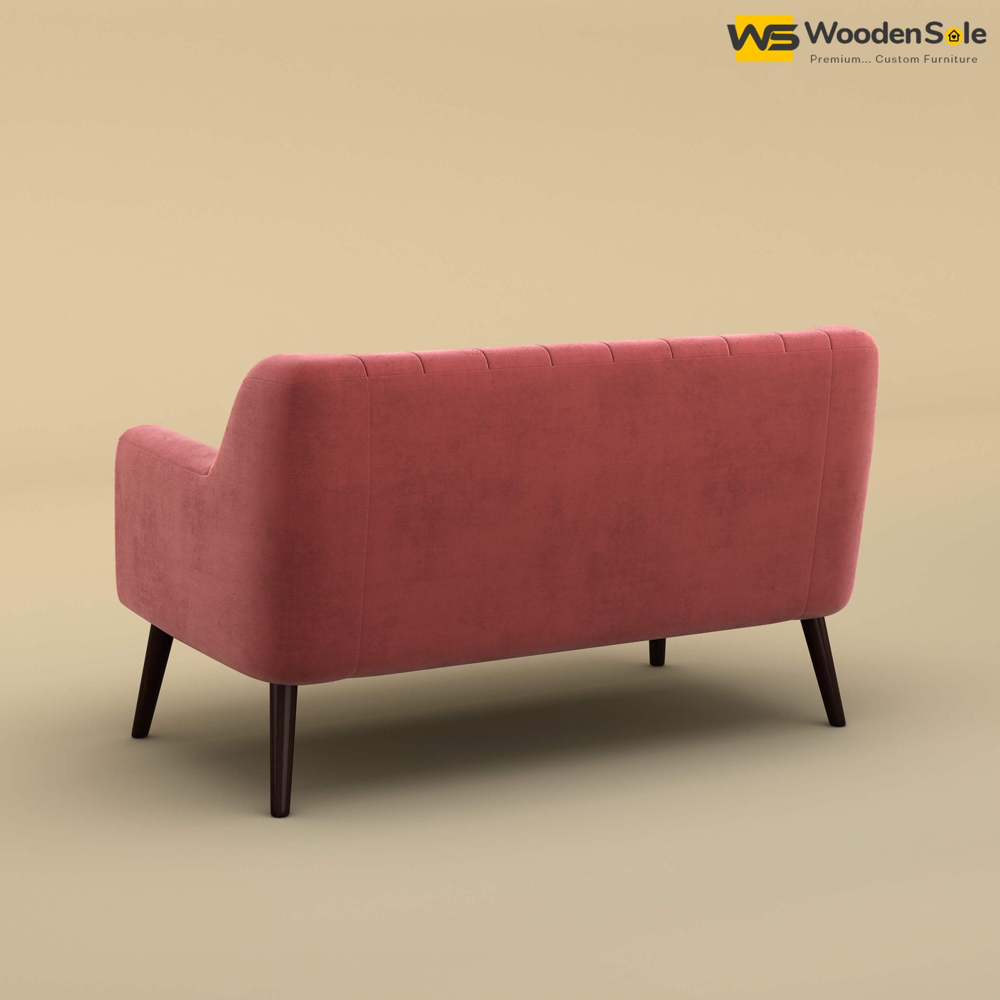 Viraj Loveseat Sofa (Velvet, Pink)