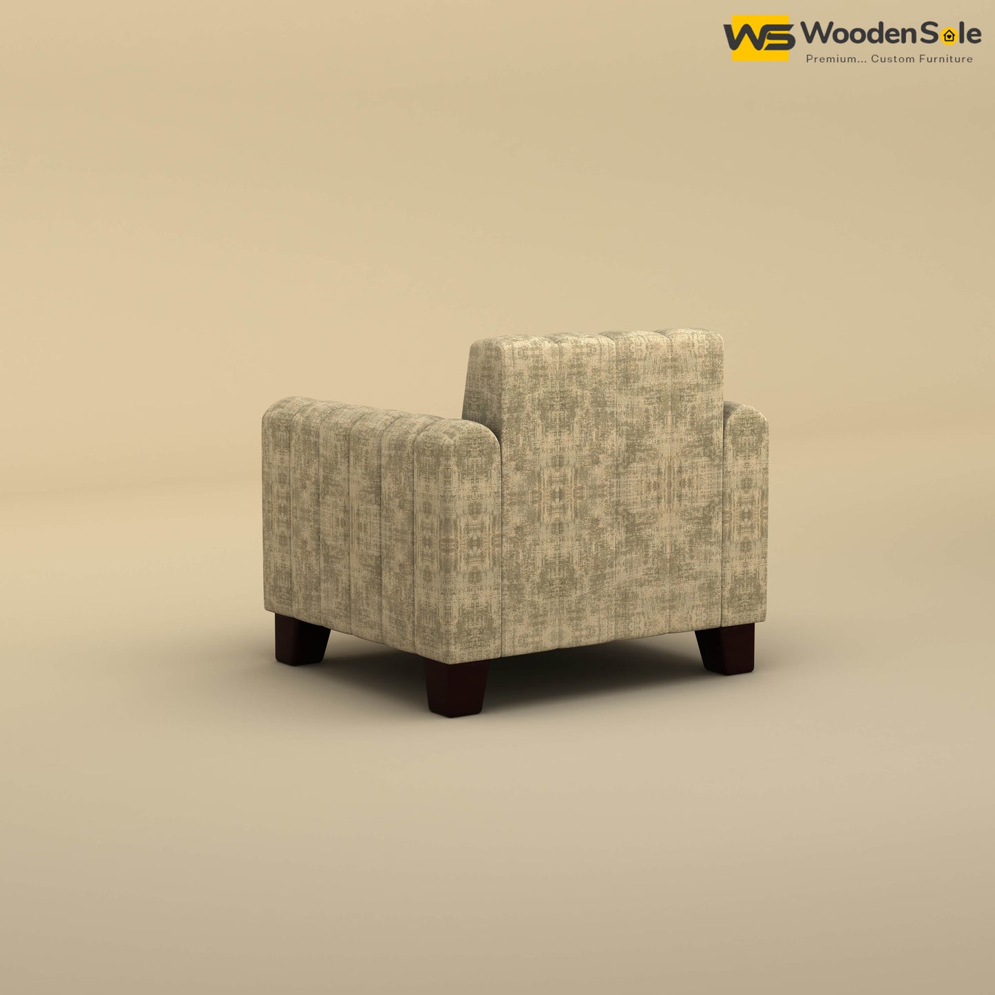 Furo 1 Seater Fabric Sofa (Cotton, Patchy Cream)
