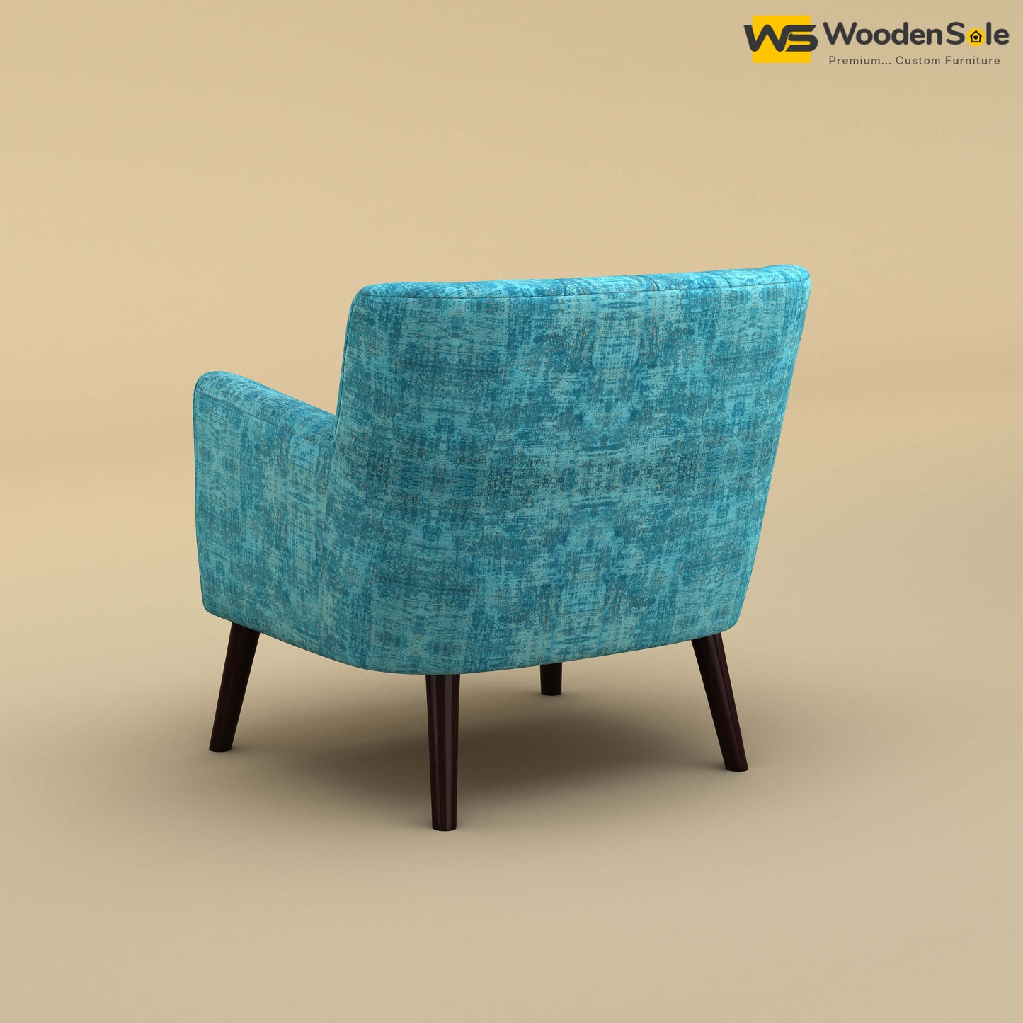 Figo Tufted Lounge Chair (Cotton, Teal Blue)