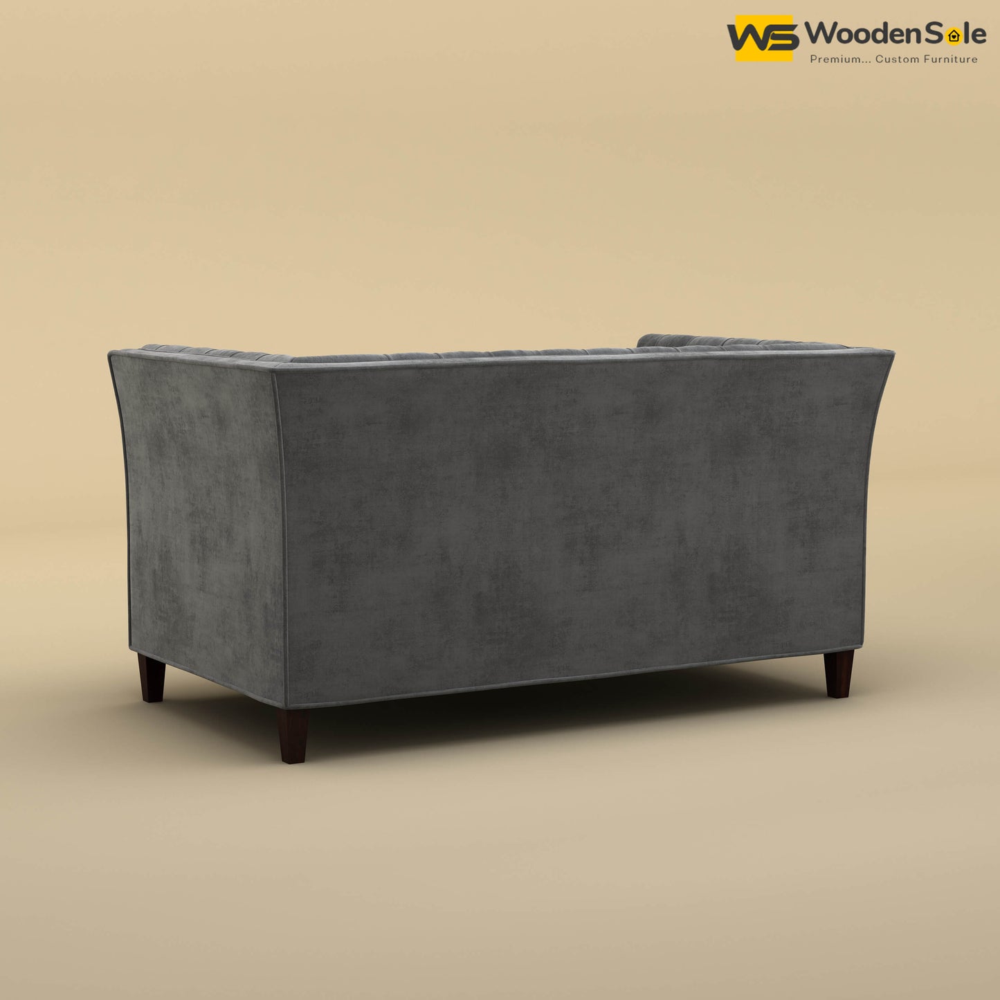 Divit Loveseat (Velvet, Charcoal Gray)