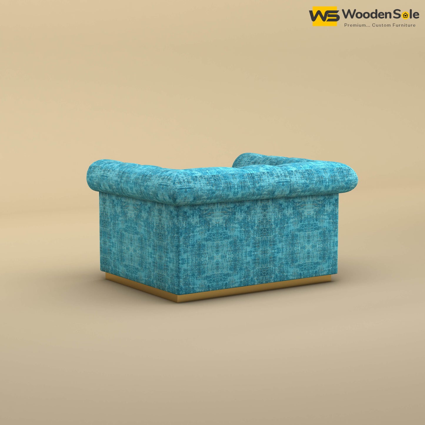 Morrison 1 Seater Fabric Sofa (Cotton, Teal Blue)