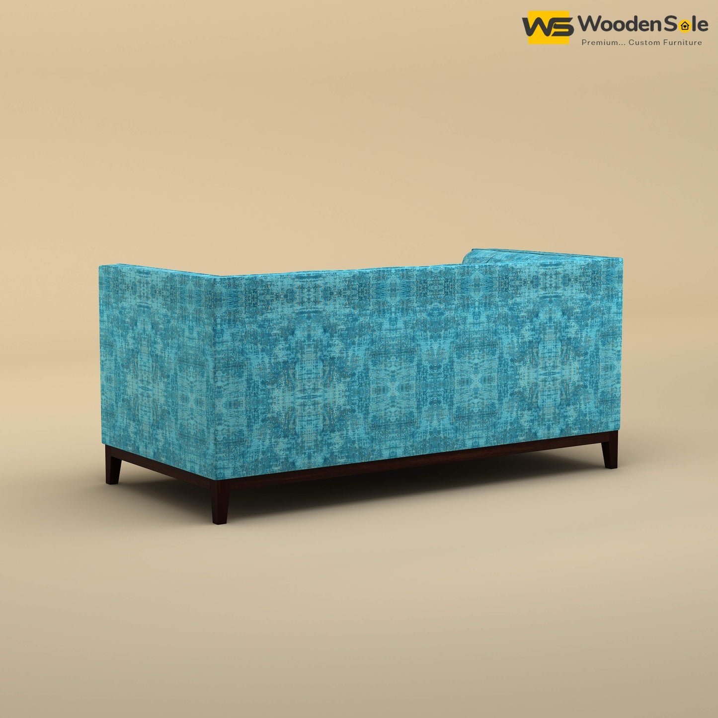 Loren Two Seater Fabric Sofa (Cotton, Teal Blue)