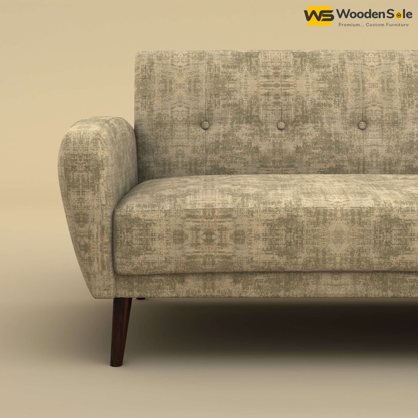 Daisy L Shape Sofa (Cotton, Patchy Cream)