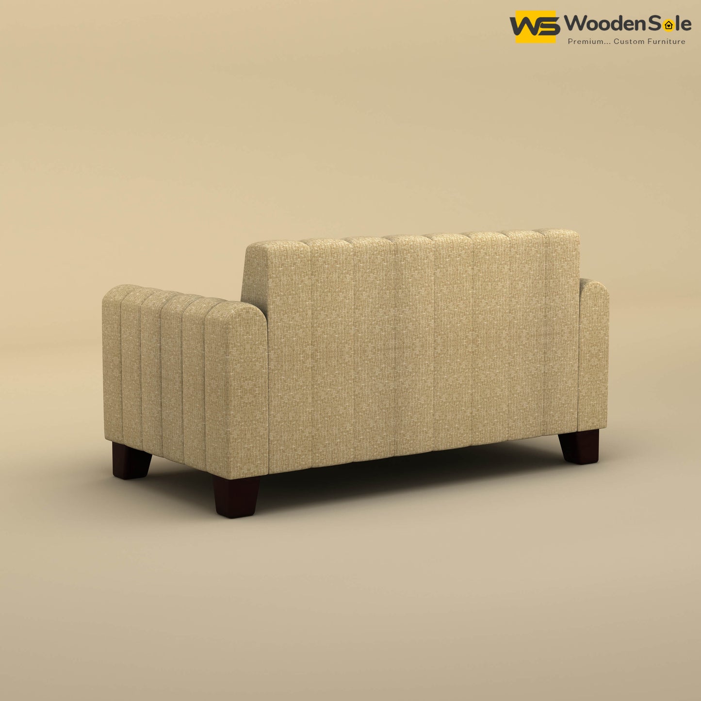 Furo 2 Seater Fabric Sofa (Cotton, Faux Cream)