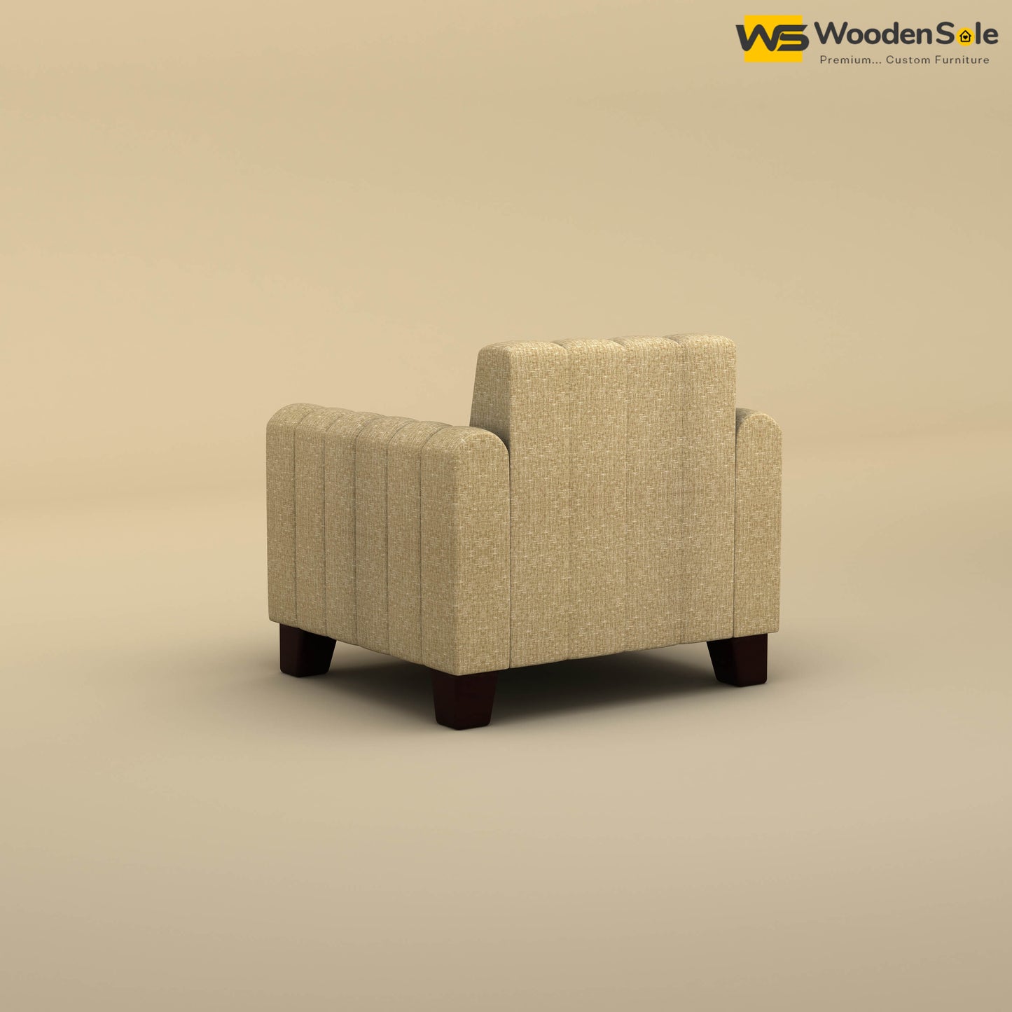 Furo 1 Seater Fabric Sofa (Cotton, Faux Cream)