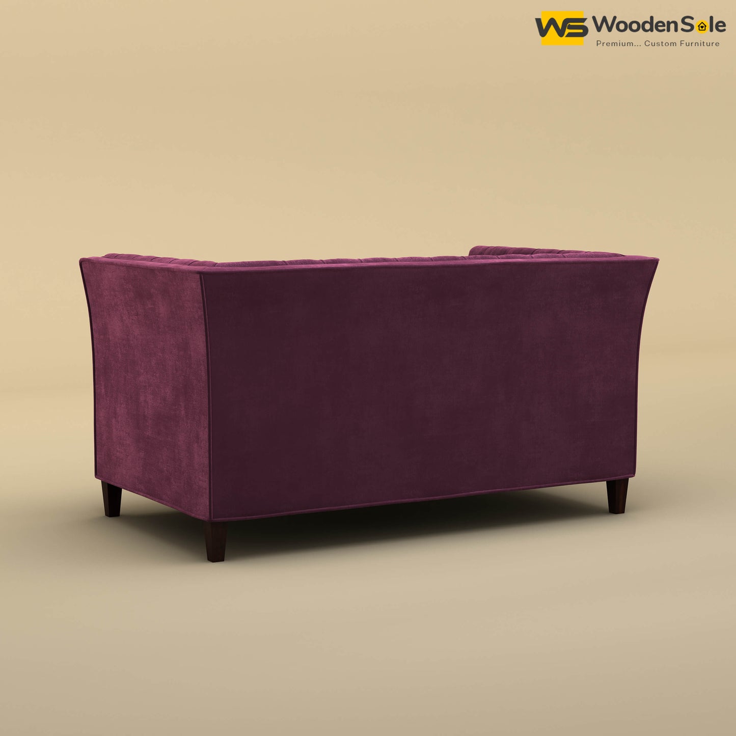 Divit Loveseat (Velvet, Dark Purple)
