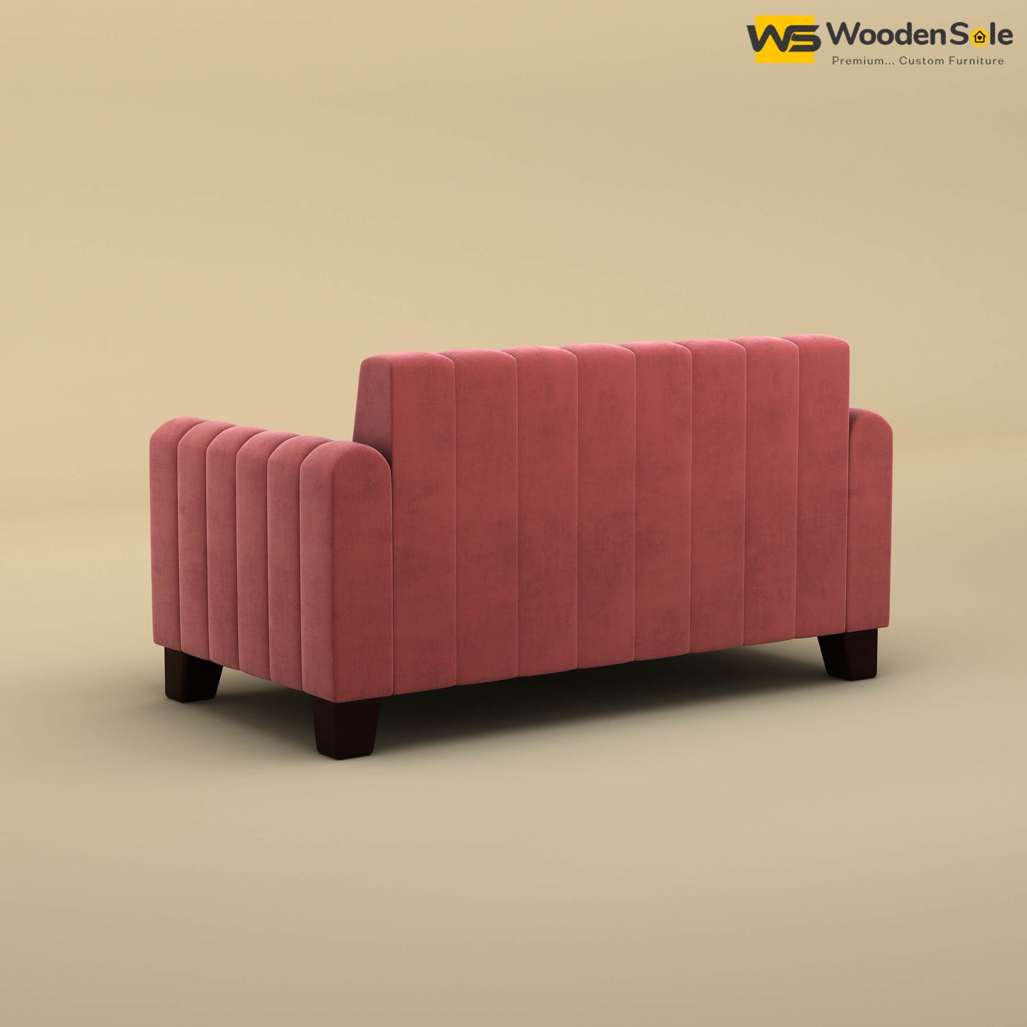 Furo 2 Seater Fabric Sofa (Velvet, Pink)