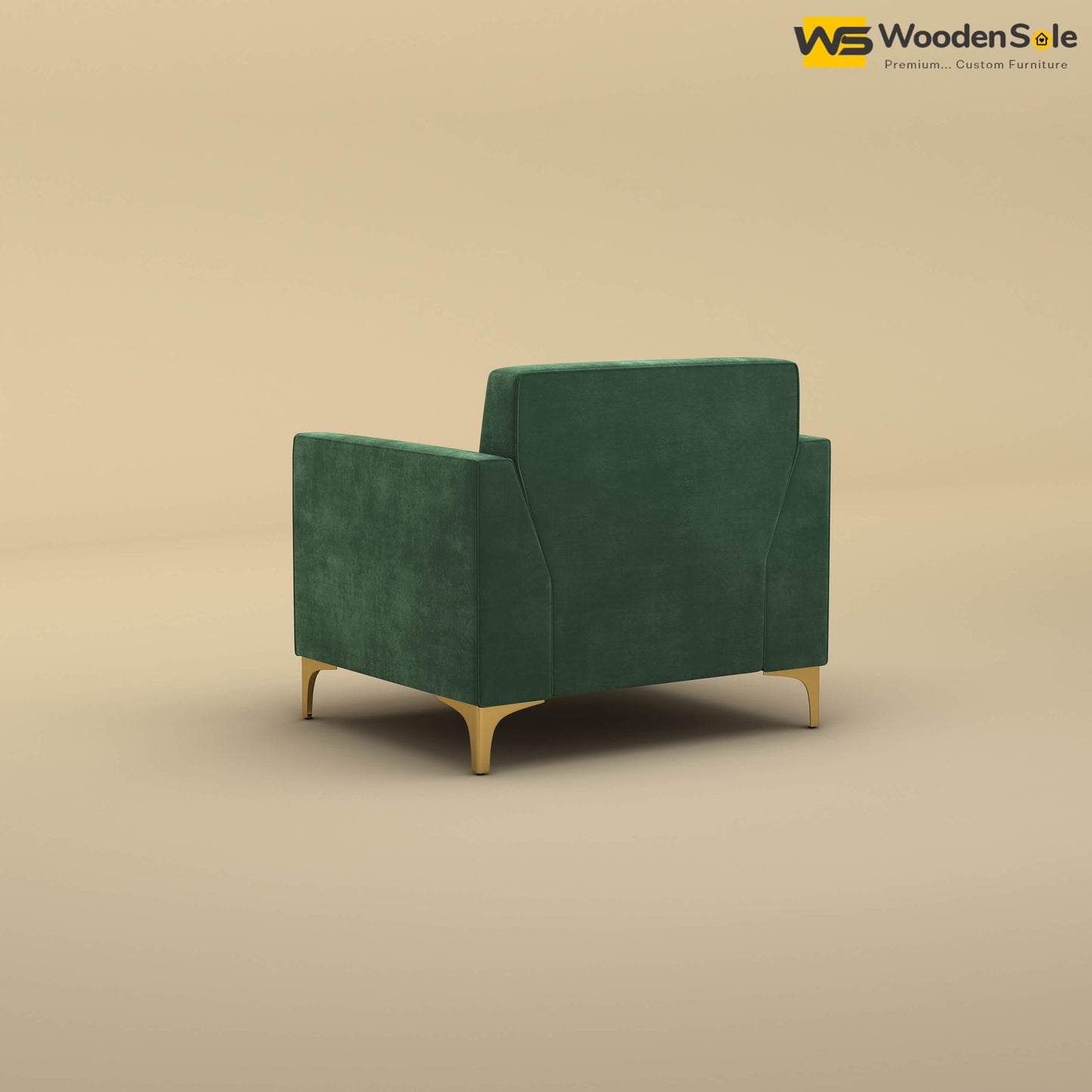 Nayobi 1 Seater Sofa (Velvet, Forest Green)