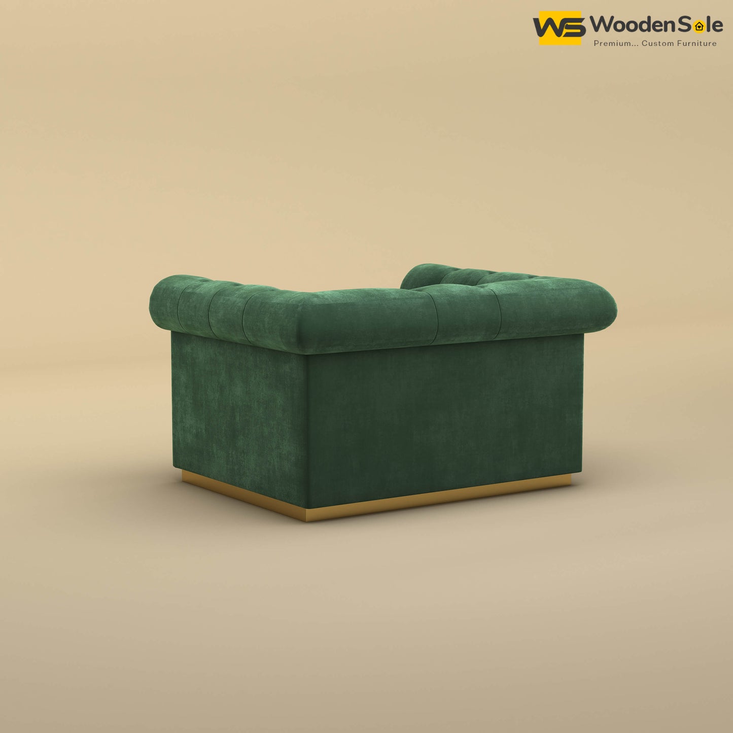 Morrison 1 Seater Fabric Sofa (Velvet, Forest Green)