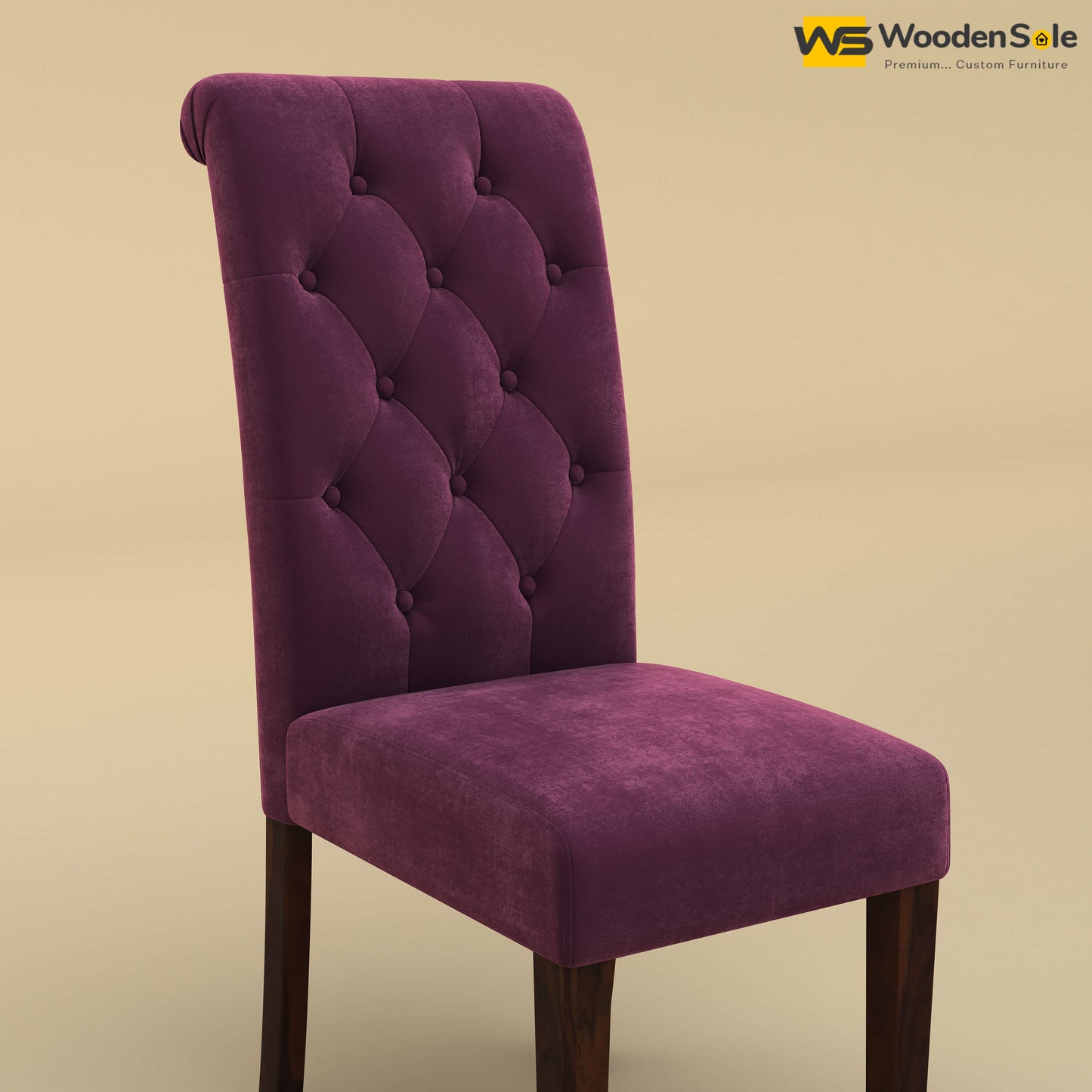 Elliot Dining Chair (Velvet, Dark Purple)