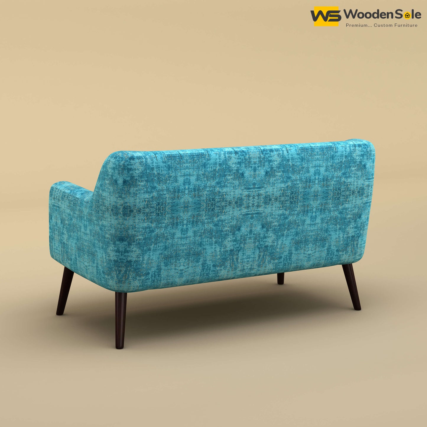 Viraj Loveseat Sofa (Cotton, Teal Blue)