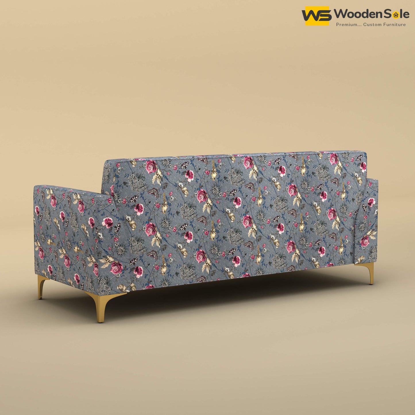 Nayobi 3 Seater Sofa (Cotton, Floral Printed)