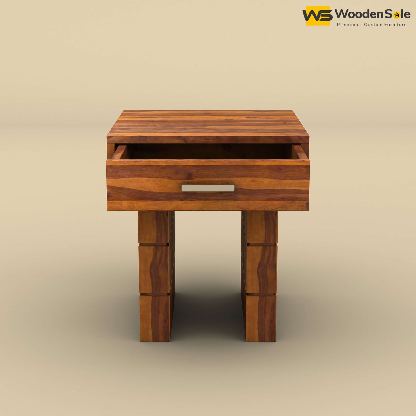 Sandra Bedside Table (Honey Finish)