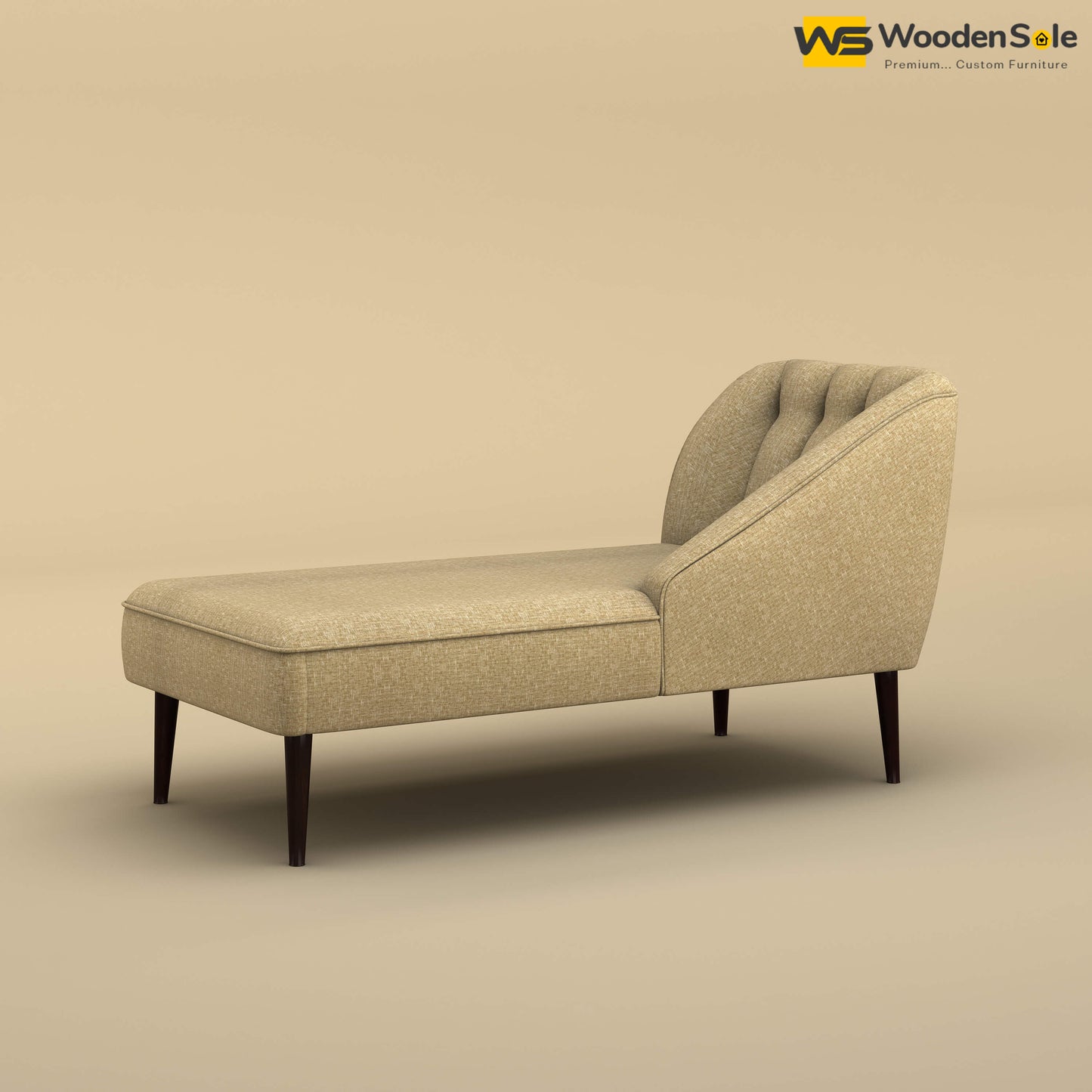 Perla Chaise Lounge (Cotton, Faux Cream)