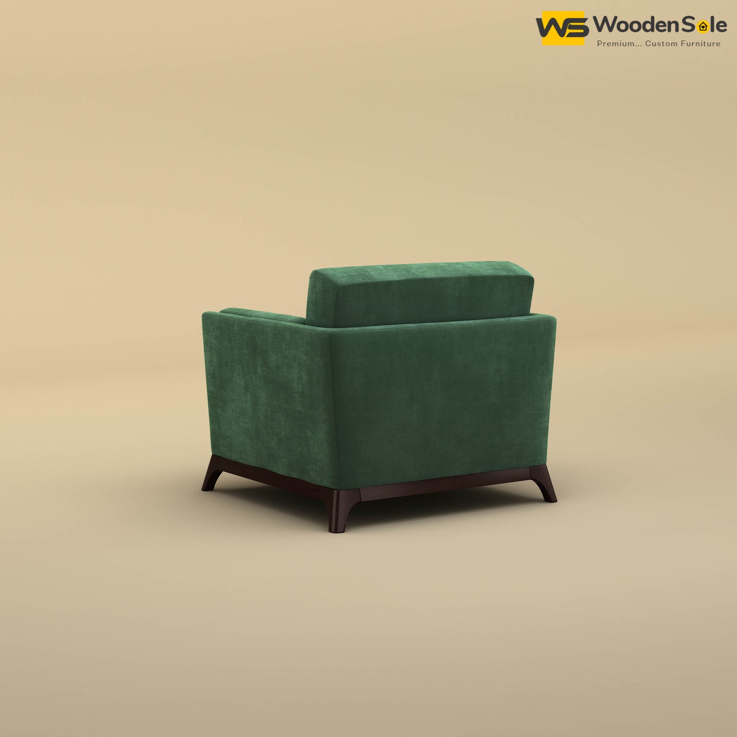 Bruno 1 Seater Sofa (Velvet, Forest Green)