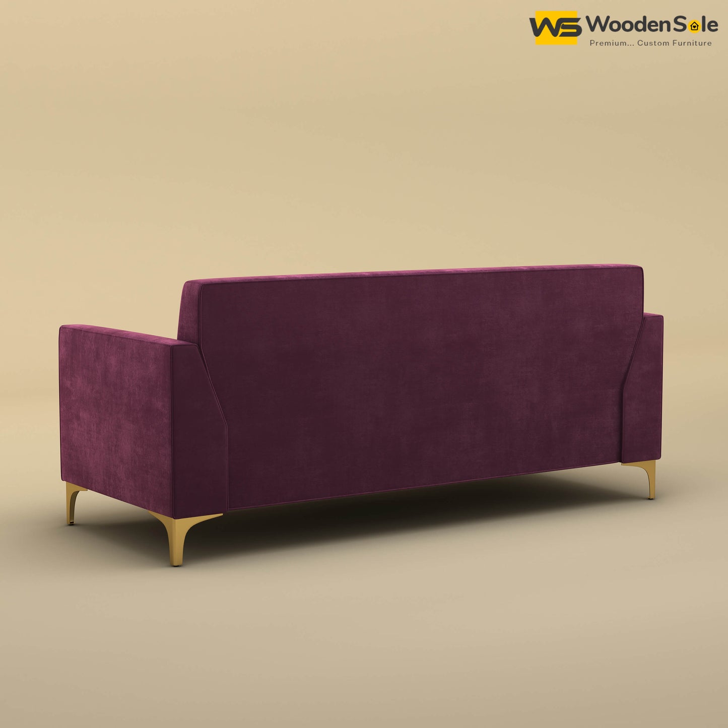 Nayobi 3 Seater Sofa (Velvet, Dark Purple)