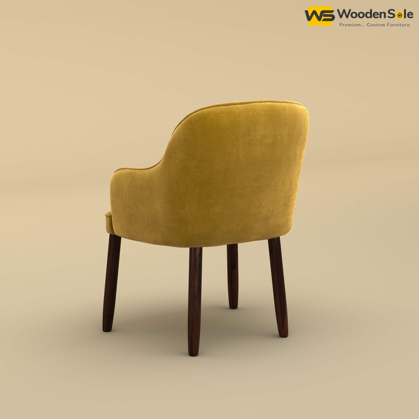 Madrid Dining Chair (Velvet, Mustard Yellow)
