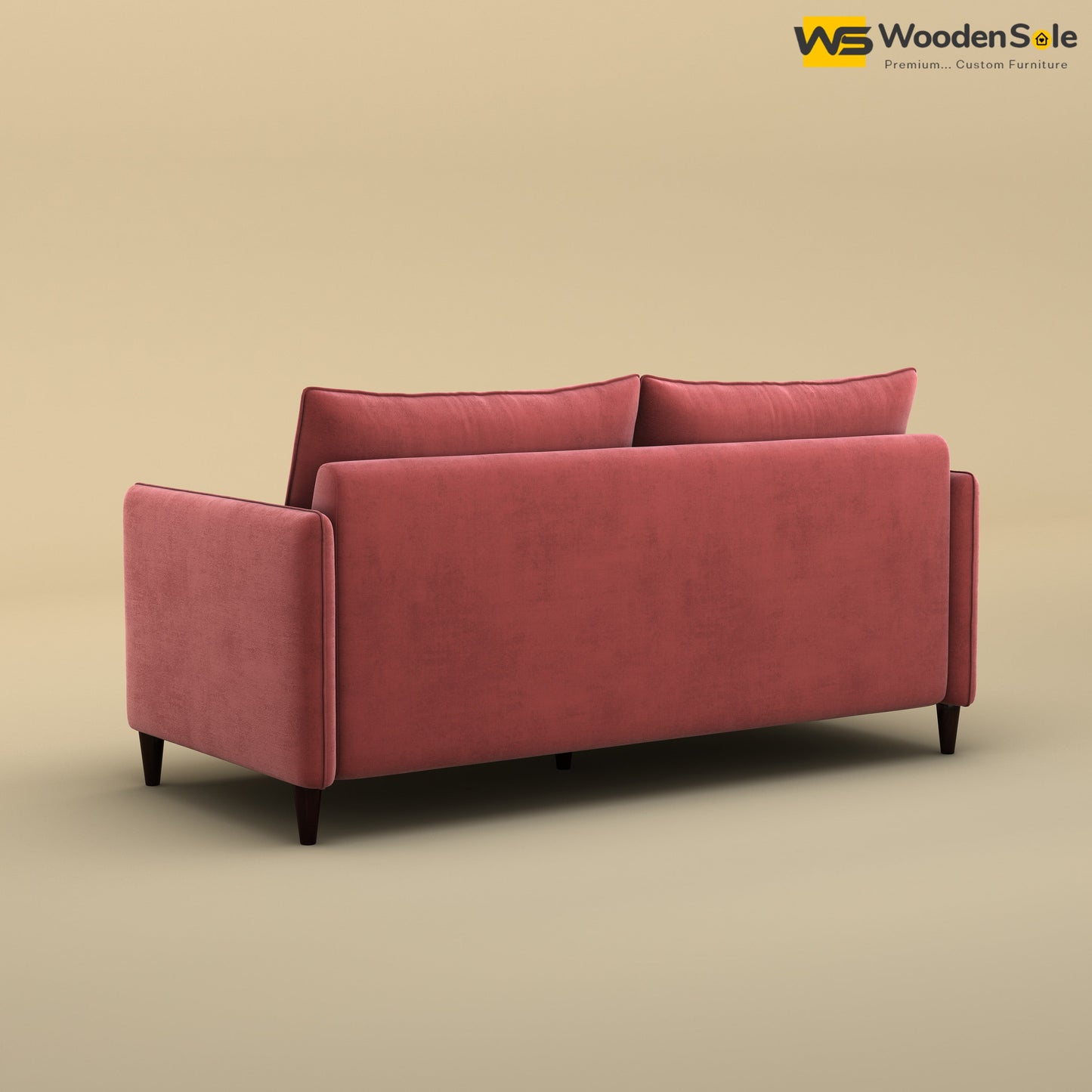 Citron 3 Seater Fabric Sofa (Velvet, Pink)