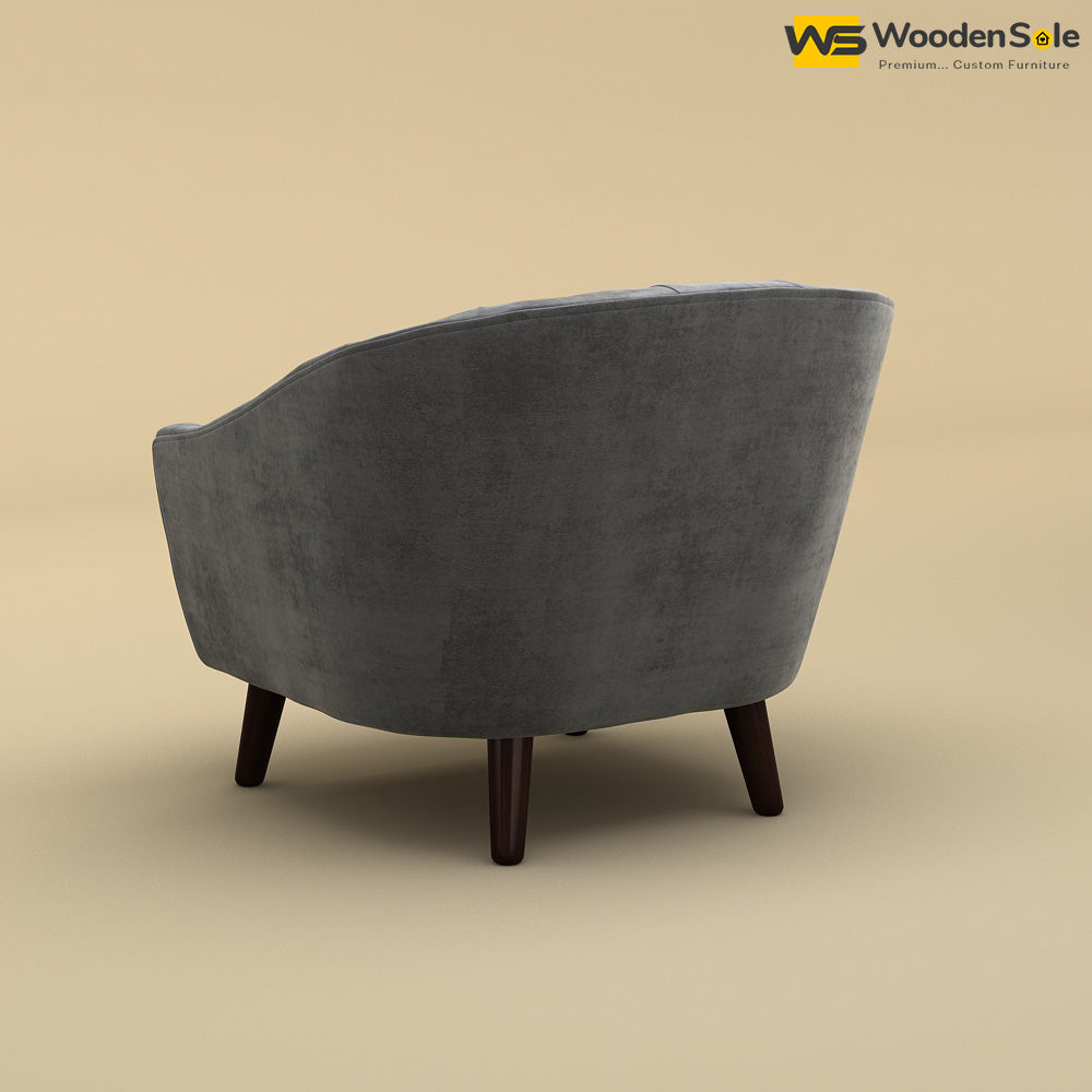 Verona Lounge Chair (Velvet, Charcoal Gray)