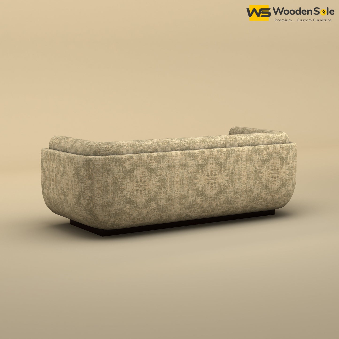 Vedant Three Seater Sofa (Cotton, Patchy Cream)