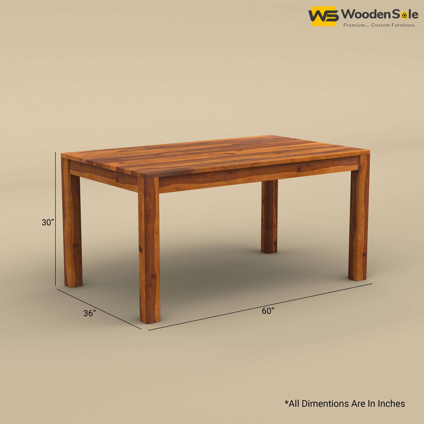 Ashley 6 Seater Dining Table (Honey Finish)