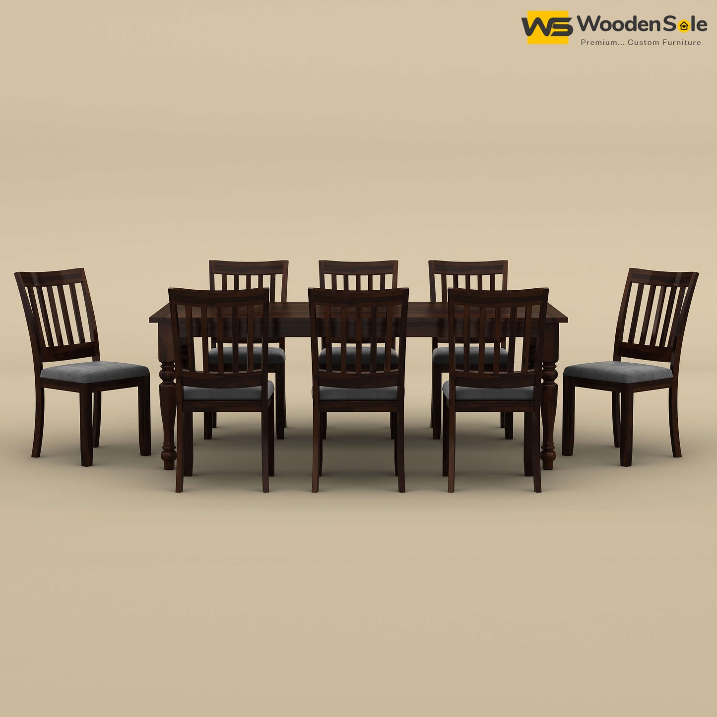 Martha 8 Seater Dining Table Set (Walnut Finish)