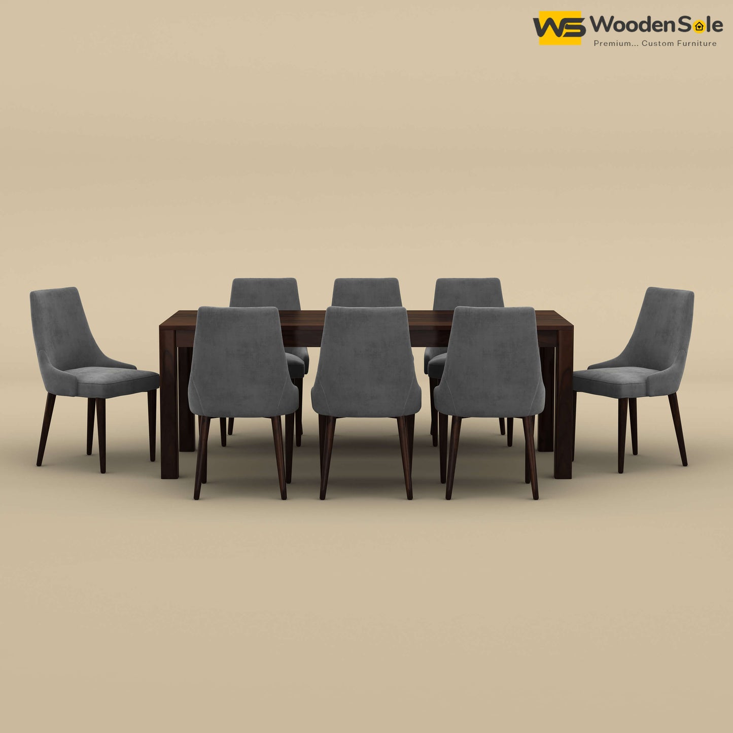 Ashley 8 Seater Dining Table Set (Walnut Finish)