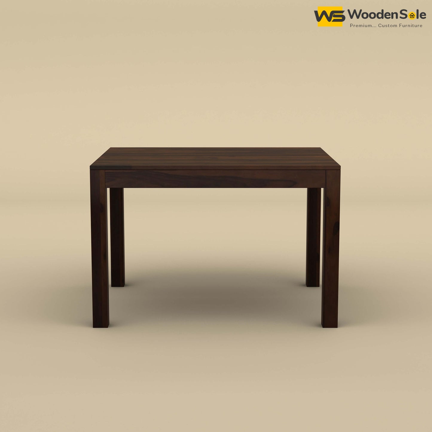 Sheesham Wood 4 Seater Dining Table Set (Walnut Finish)