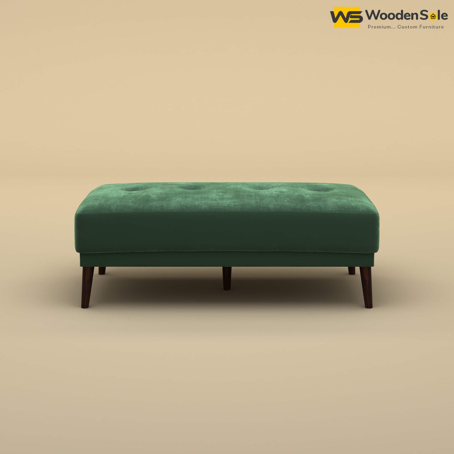 Daisy L Shape Sofa Cum Bed (Velvet, Forest Green)