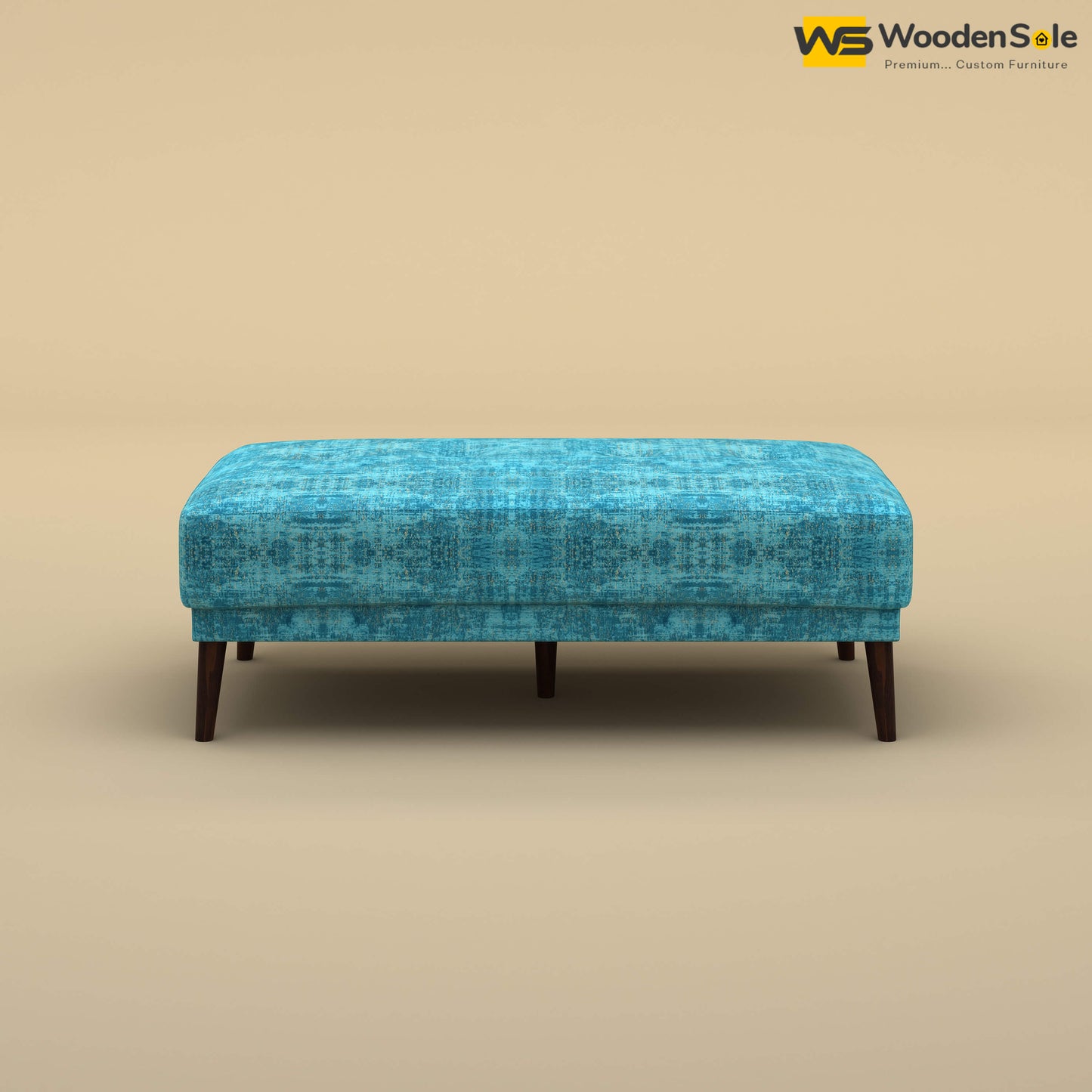 Daisy L Shape Sofa Cum Bed (Cotton, Teal Blue)