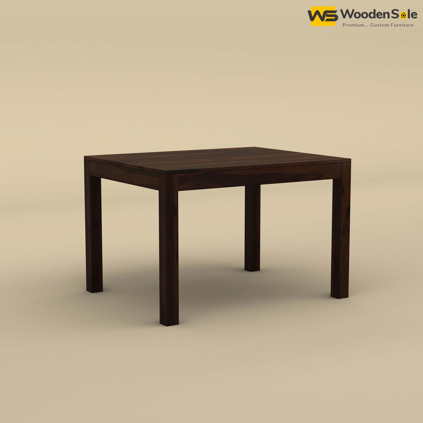 Sheesham Wood 4 Seater Dining Table Set (Walnut Finish)