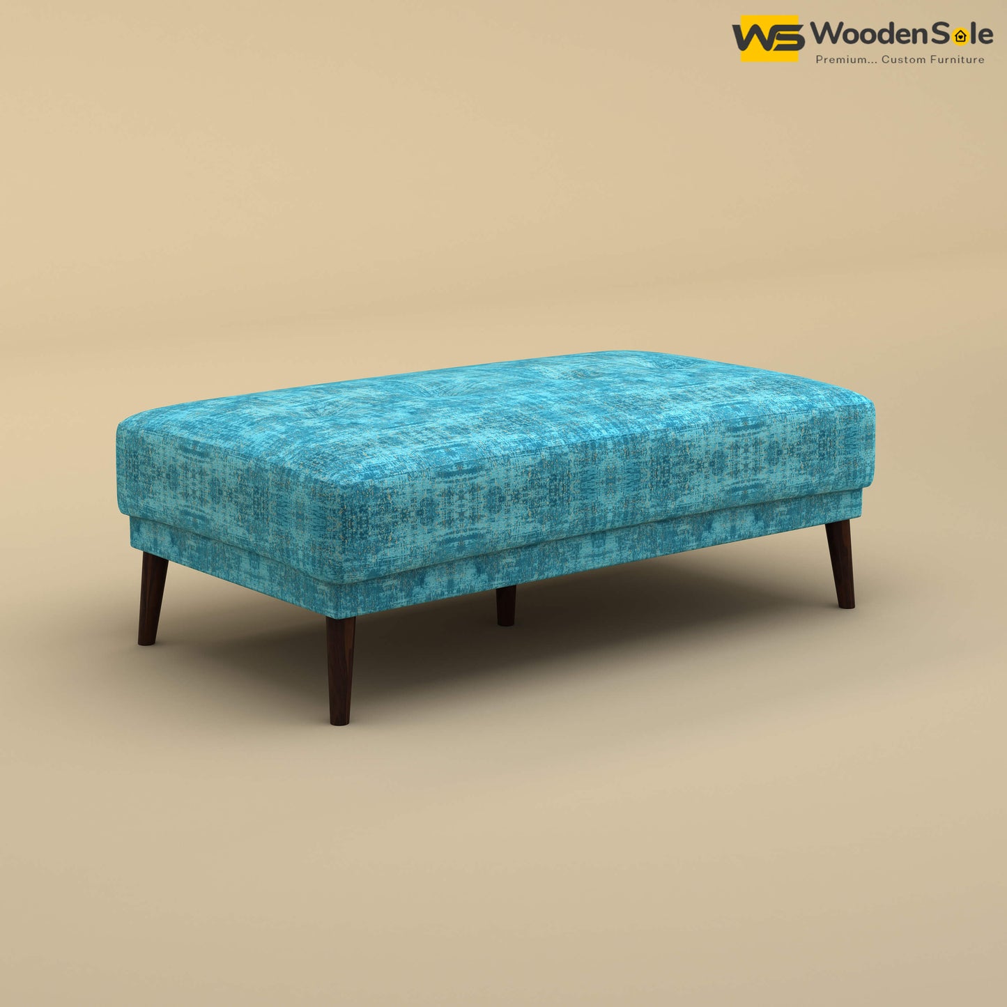 Daisy L Shape Sofa Cum Bed (Cotton, Teal Blue)