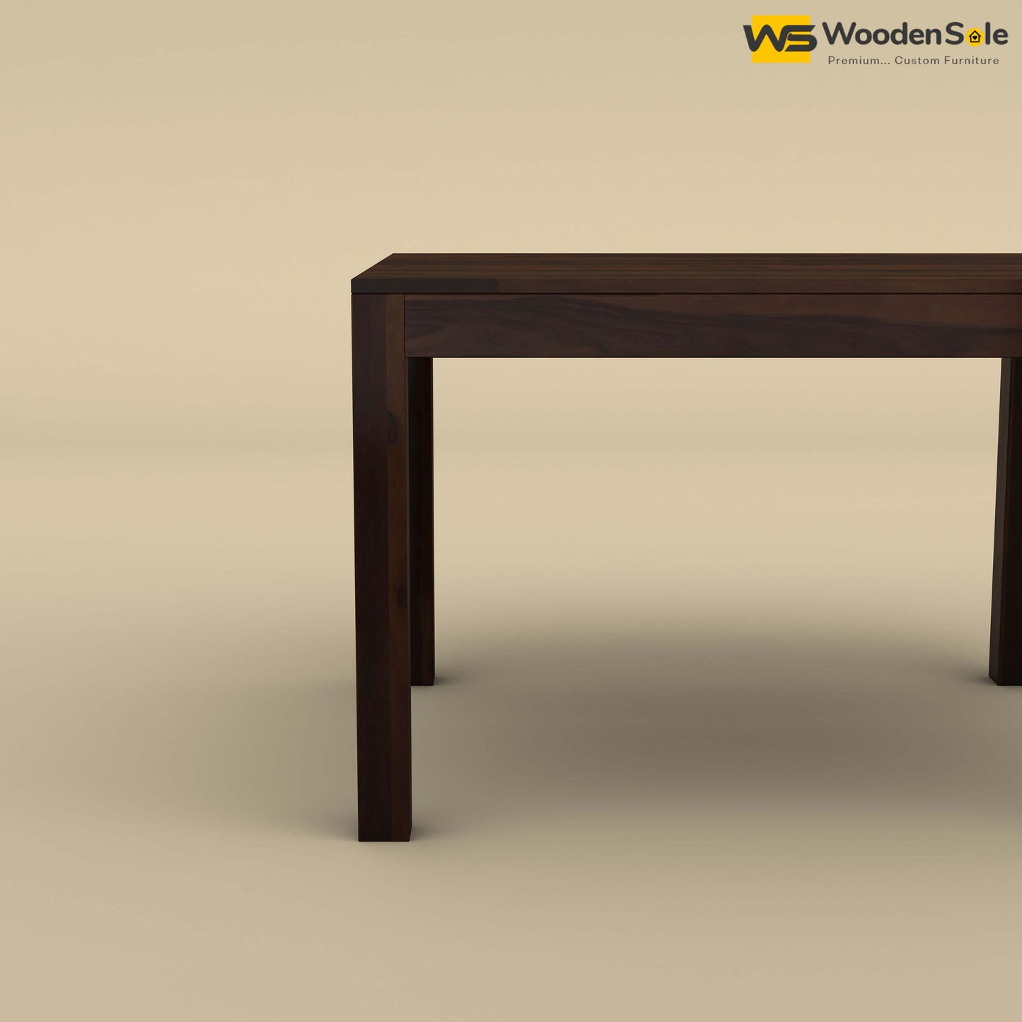 Sheesham Wood 4 Seater Dining Table Set (Walnut Finish)