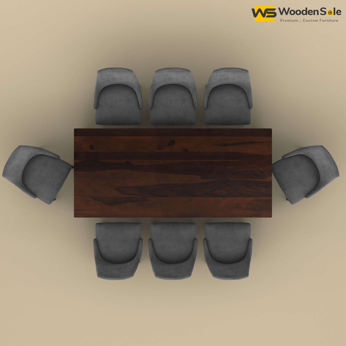 Ashley 8 Seater Dining Table Set (Walnut Finish)