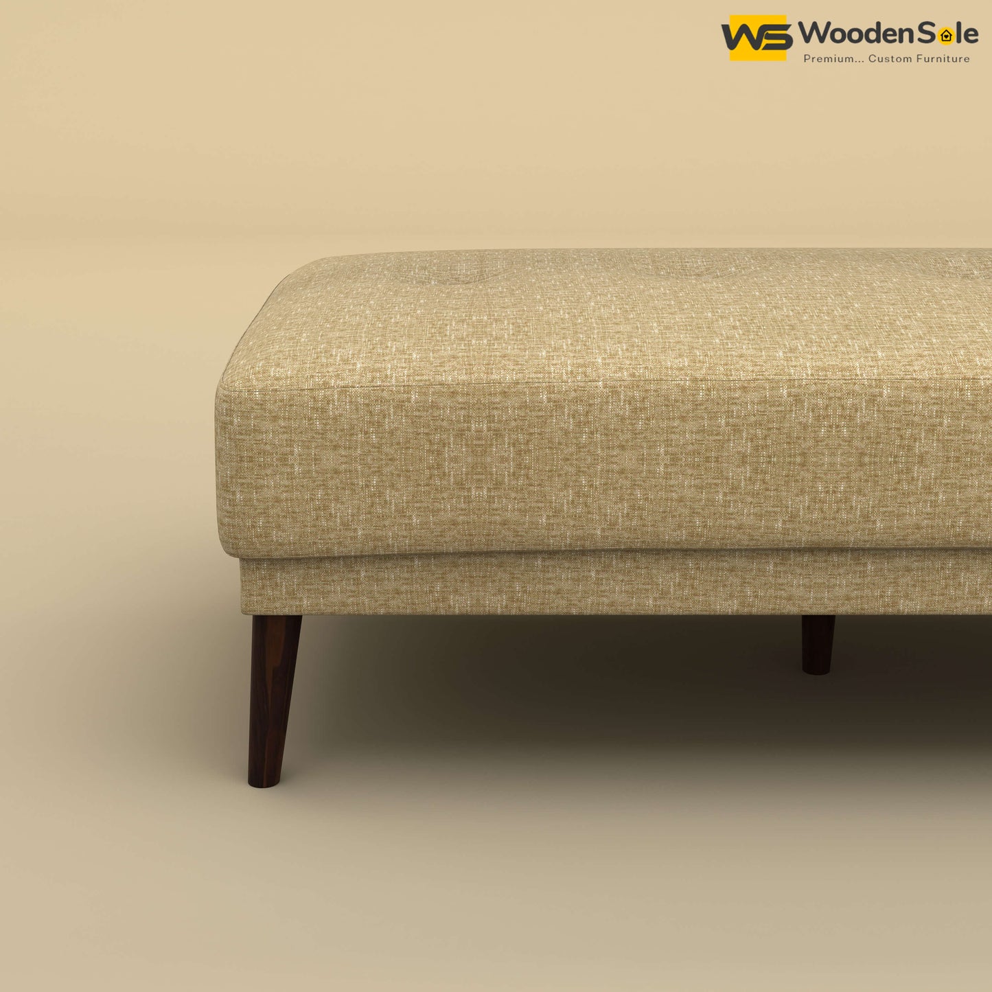 Daisy L Shape Sofa Cum Bed (Cotton, Faux Cream)