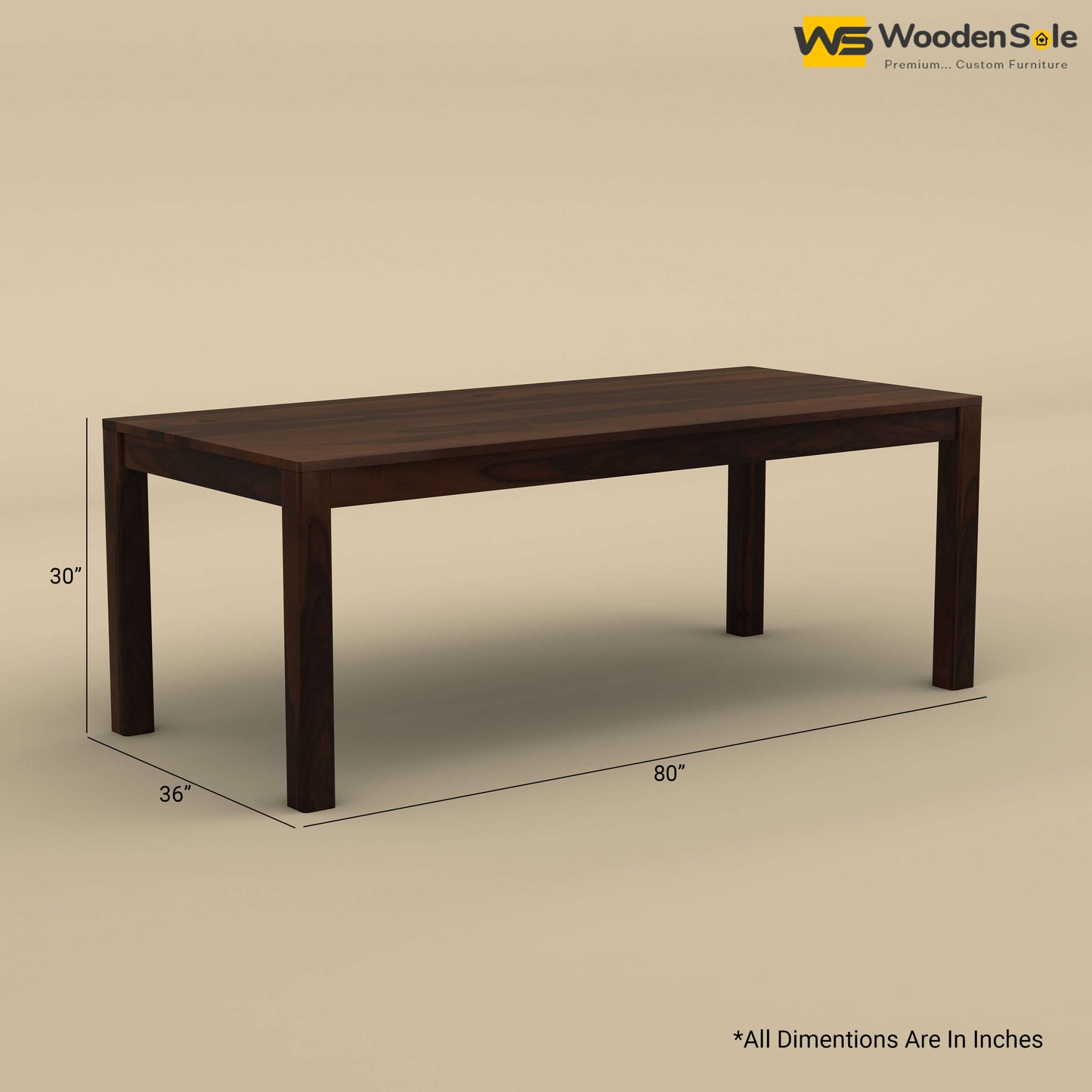 Ashley 8 Seater Dining Table Set (Walnut Finish)