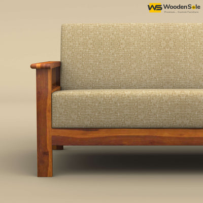 Edwin 3 Seater Wooden Sofa (Honey Finish)
